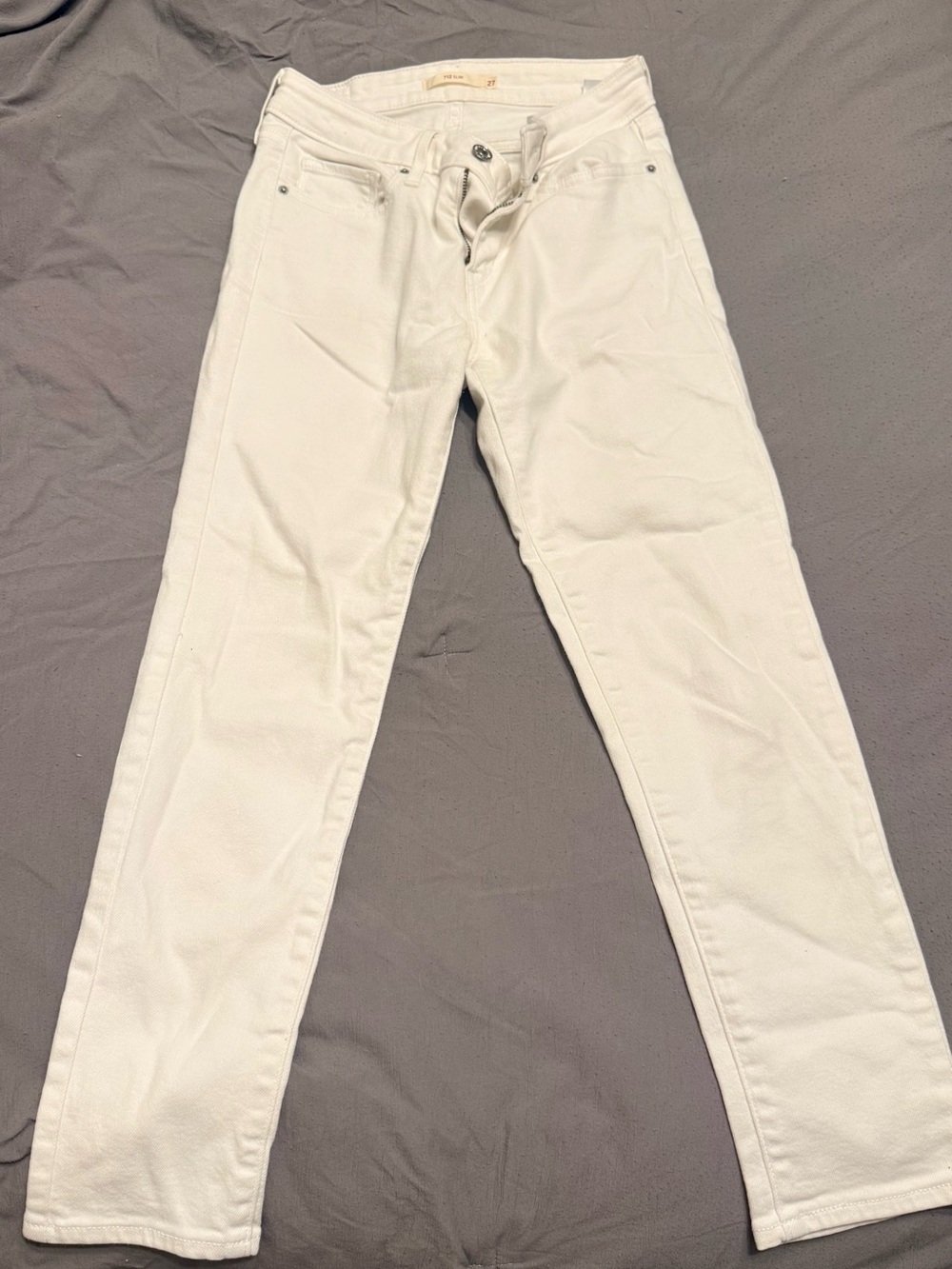 Levi White Straight-Leg Jeans
